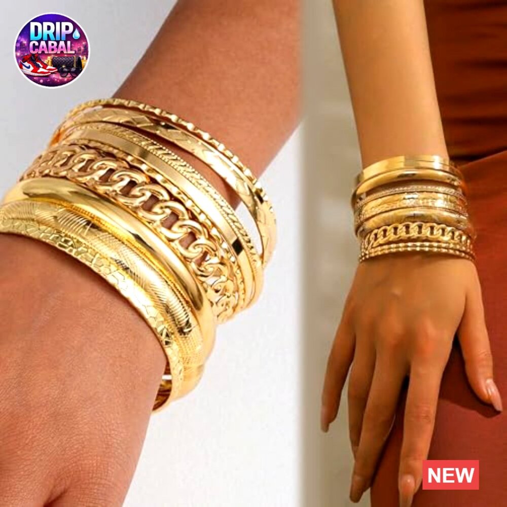 Chunky Bangle Bracelets Set Stackable Boho Minima… - image 5